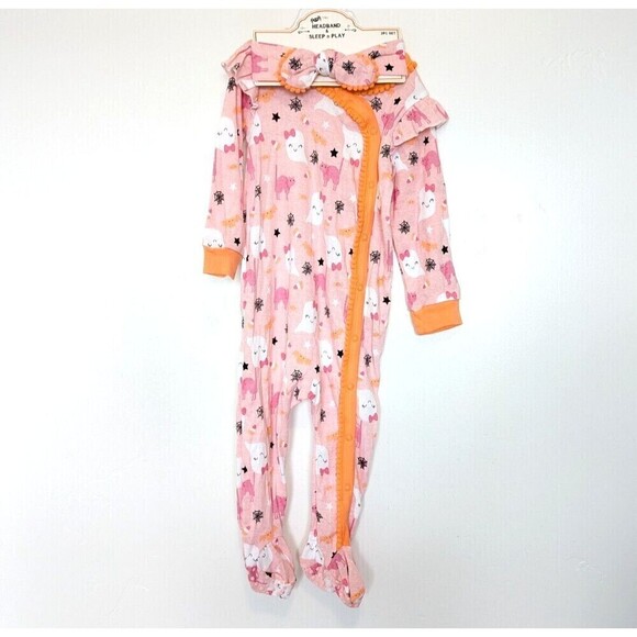 Modern Kids Halloween Sleepwear Set 24 Months Pink Ghosts - Picture 1 of 9